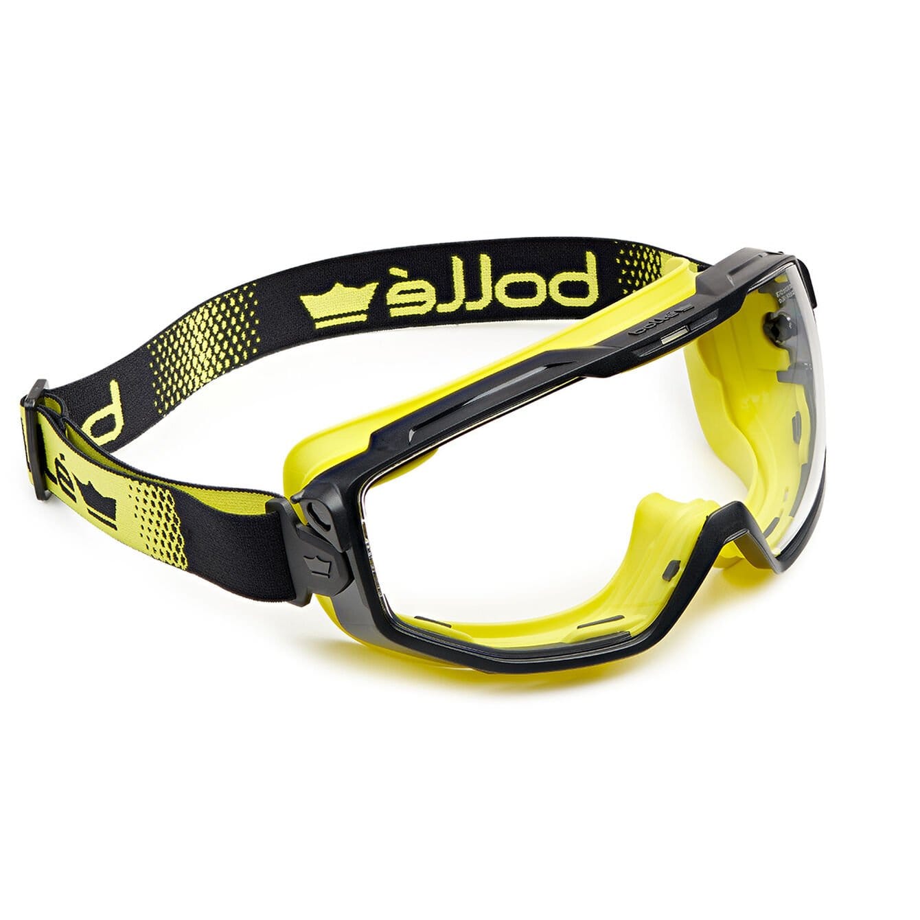Bolle Universal Goggle Anti-Fog Safety Goggles-BOL-UNIVGN14W-Clear Lens Yellow Frame Vented with Foam-Safety Glasses USA-9
