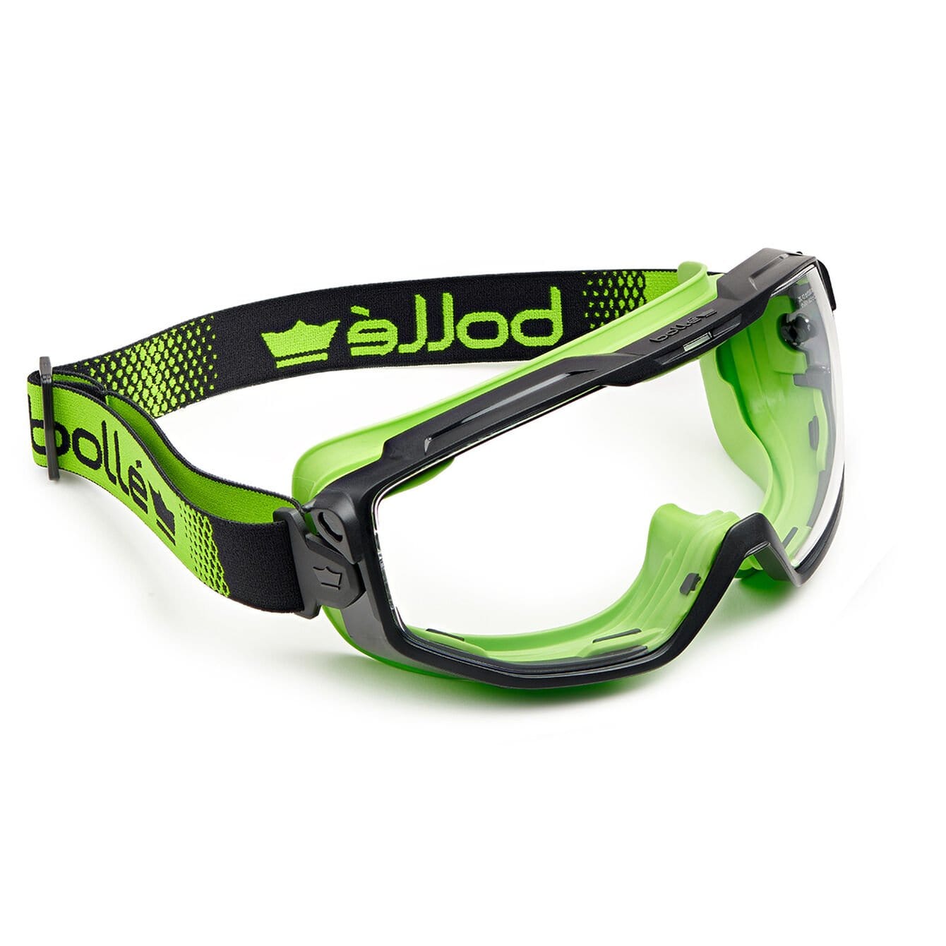Bolle Universal Goggle Anti-Fog Safety Goggles-BOL-UNIVGN15W-Clear Lens Green Frame Non-Vented with Foam-Safety Glasses USA-8