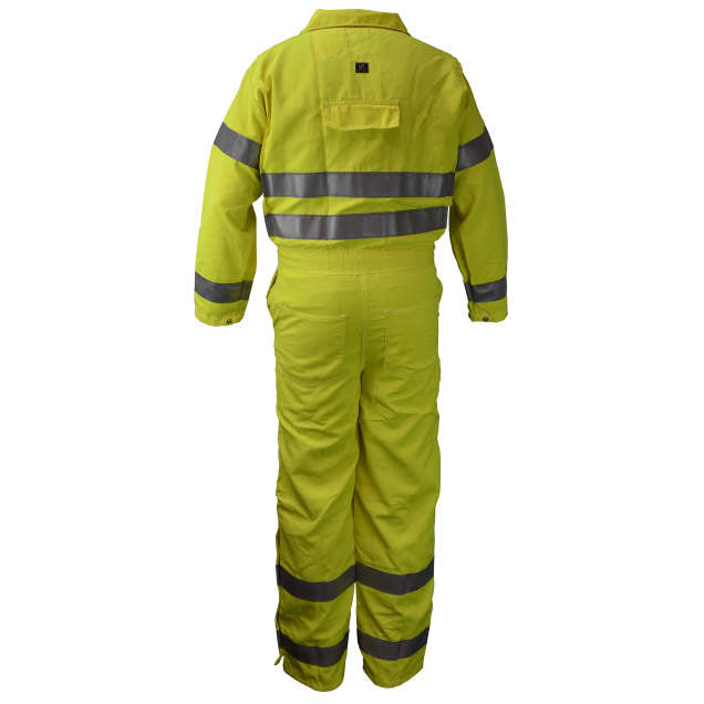 Neese VM7CA3FY Type R Class 3 Flame-Resistant Modacrylic High-Visibility Coverall--Safety Glasses USA-2