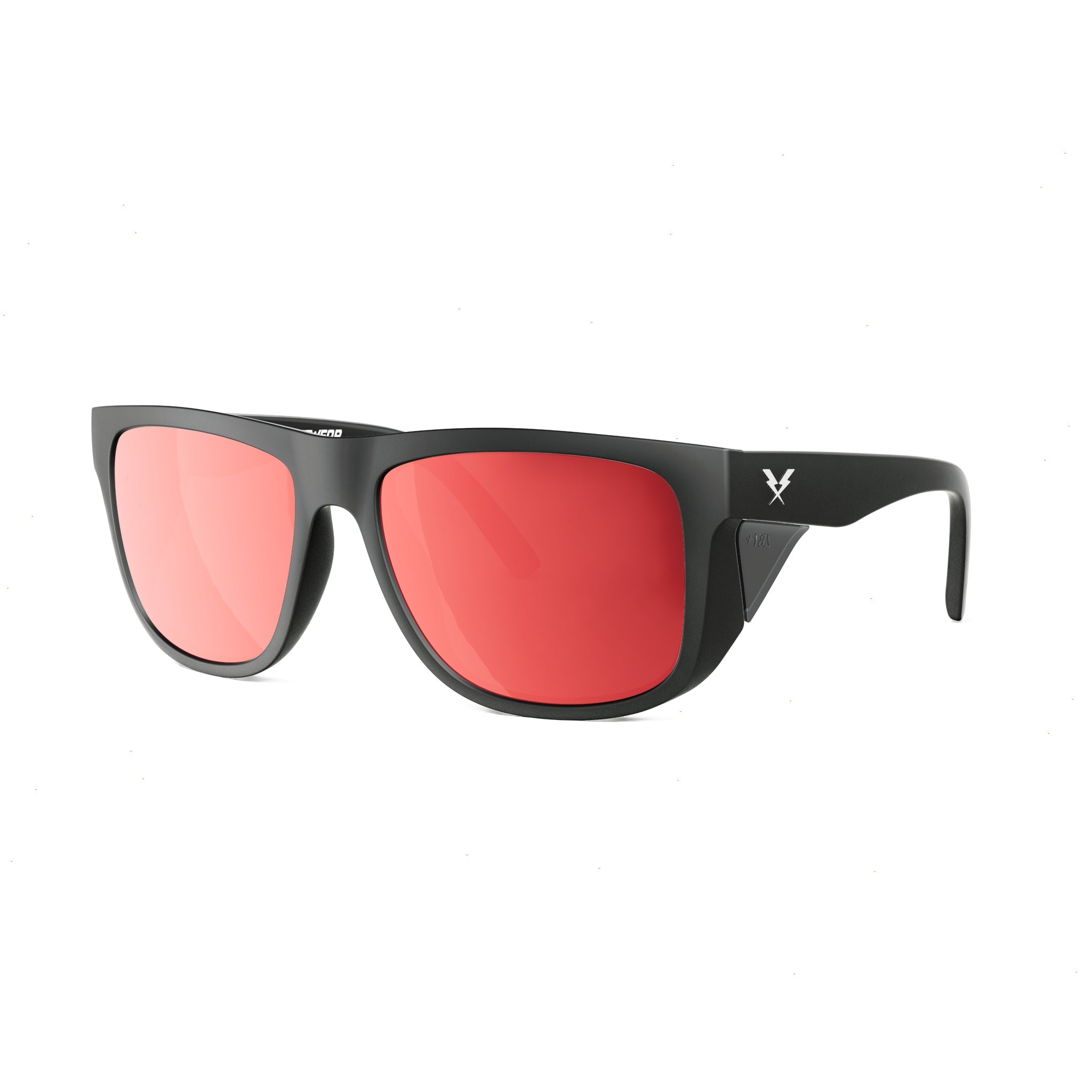 CO Eyewear A Phase Z87+ Safety Glasses with Matte Black Frame-red-Polarized Red Mirror Lens-Safety Glasses USA-7