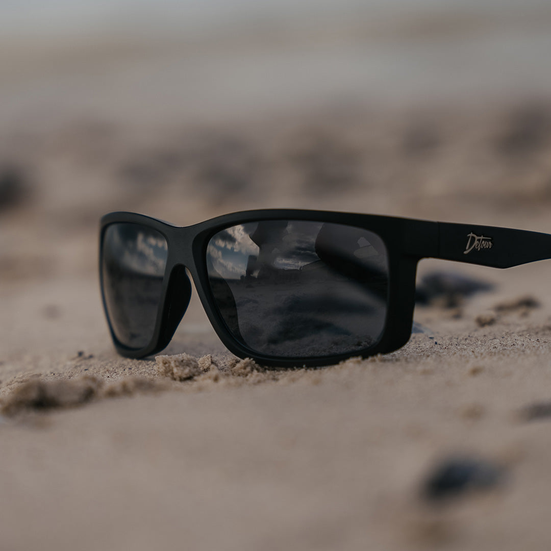 Detour Breach Z87+ Safety Glasses with Matte Black Frame and Polarized Jet Black Lens-BREACH-510-Safety Glasses USA-2