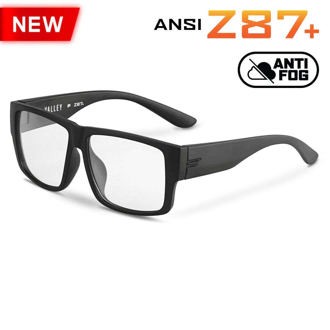 TOROE VALLEY Z87+ Anti-Fog Safety Glasses-BLACK FRAME Z87+ LENS-[bardcode]-Safety Glasses USA-7