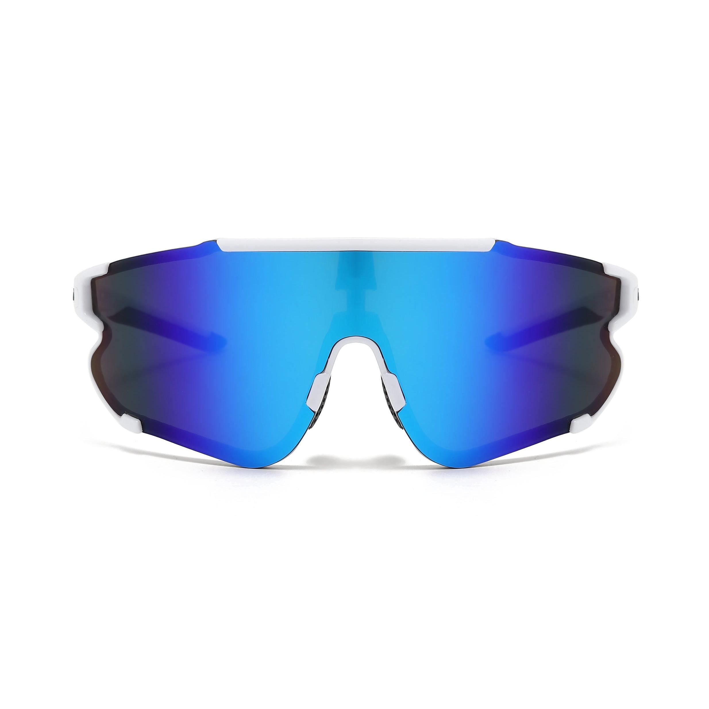 Wye Delta Z87+ HiViz White Deep Blue Mirror Safety Glasses-Safety Glasses USA-2