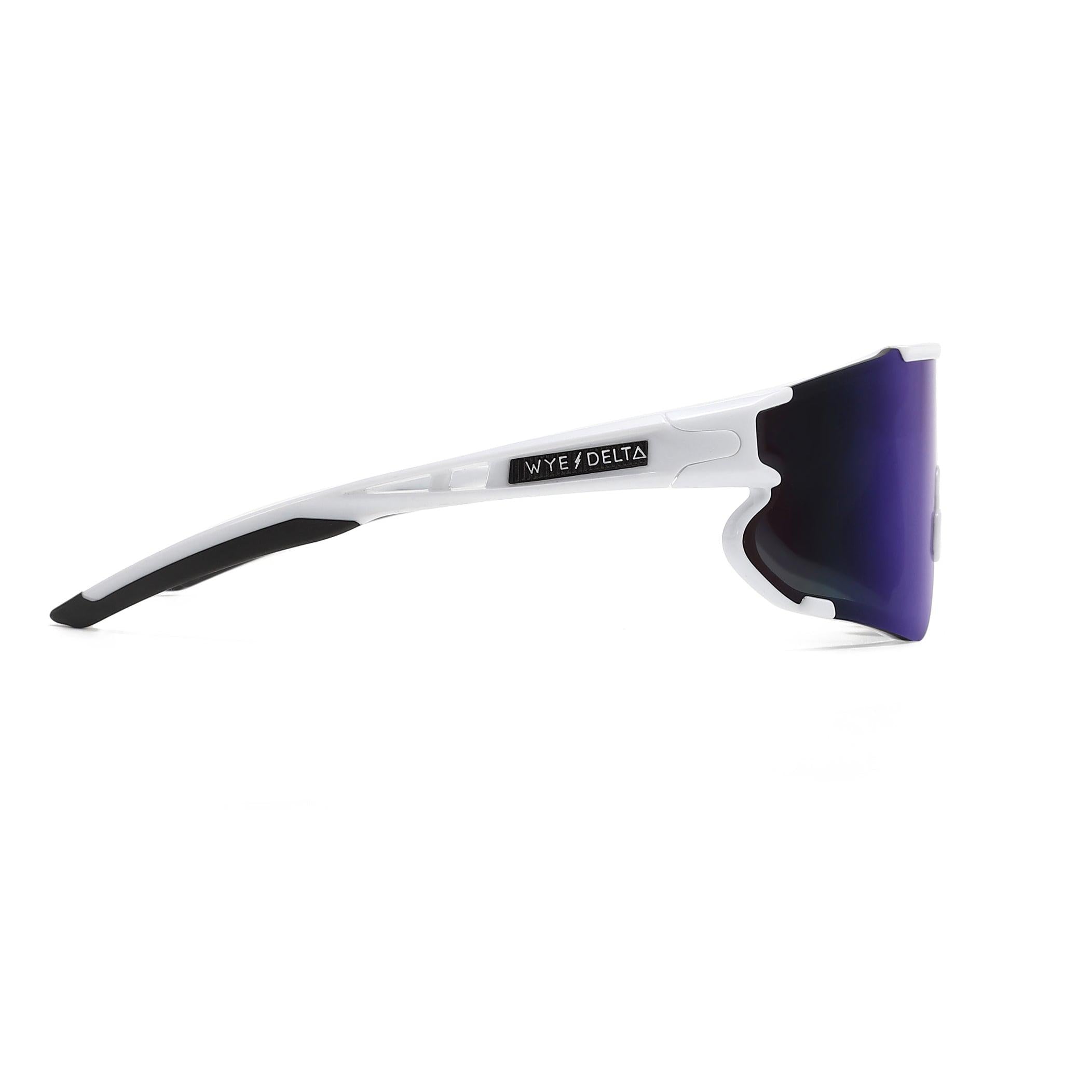 Wye Delta Z87+ HiViz White Deep Blue Mirror Safety Glasses-Safety Glasses USA-6