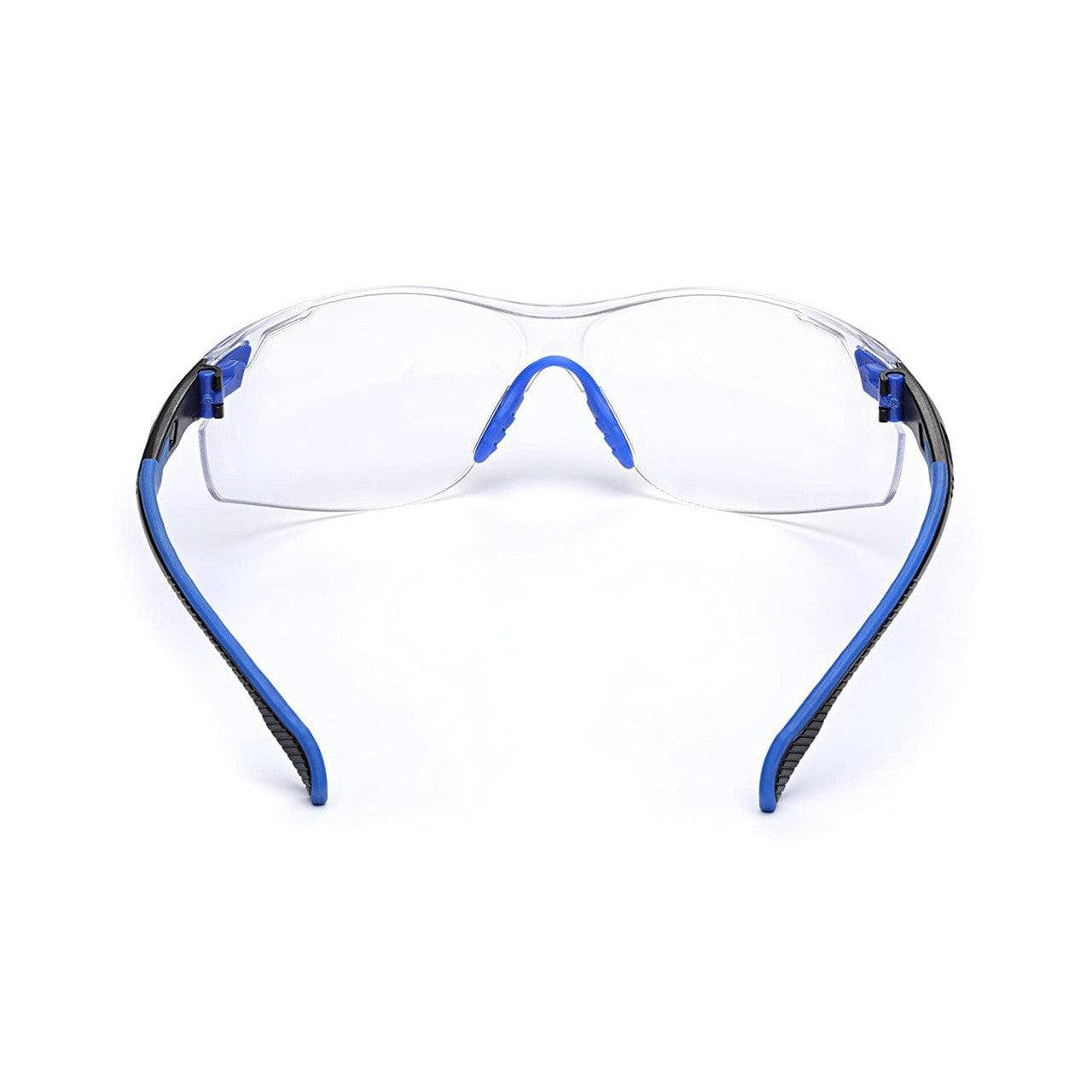 3M Solus Safety Glasses Blue Temples Clear Anti-Fog Lens S1101SGAF back