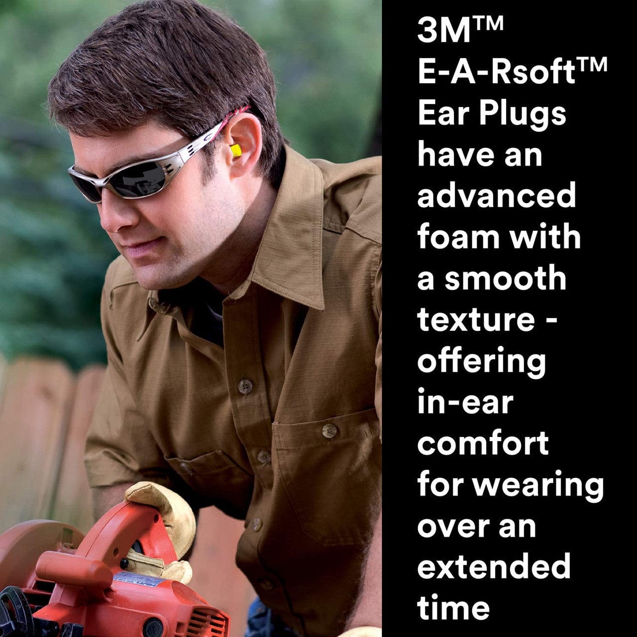 3M E-A-RSoft Yellow Neons 312-1250 Uncorded Earplugs NRR-33 Features