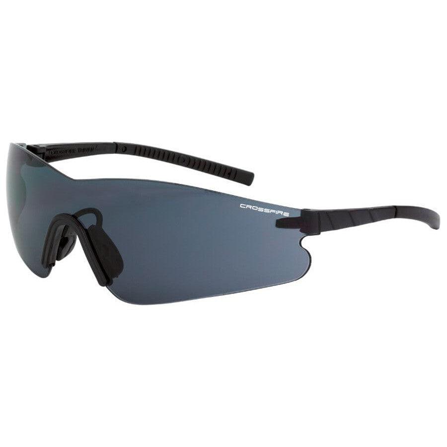 Crossfire Blade Safety Glasses Black Temples Smoke Anti-Fog Lens 3021AF