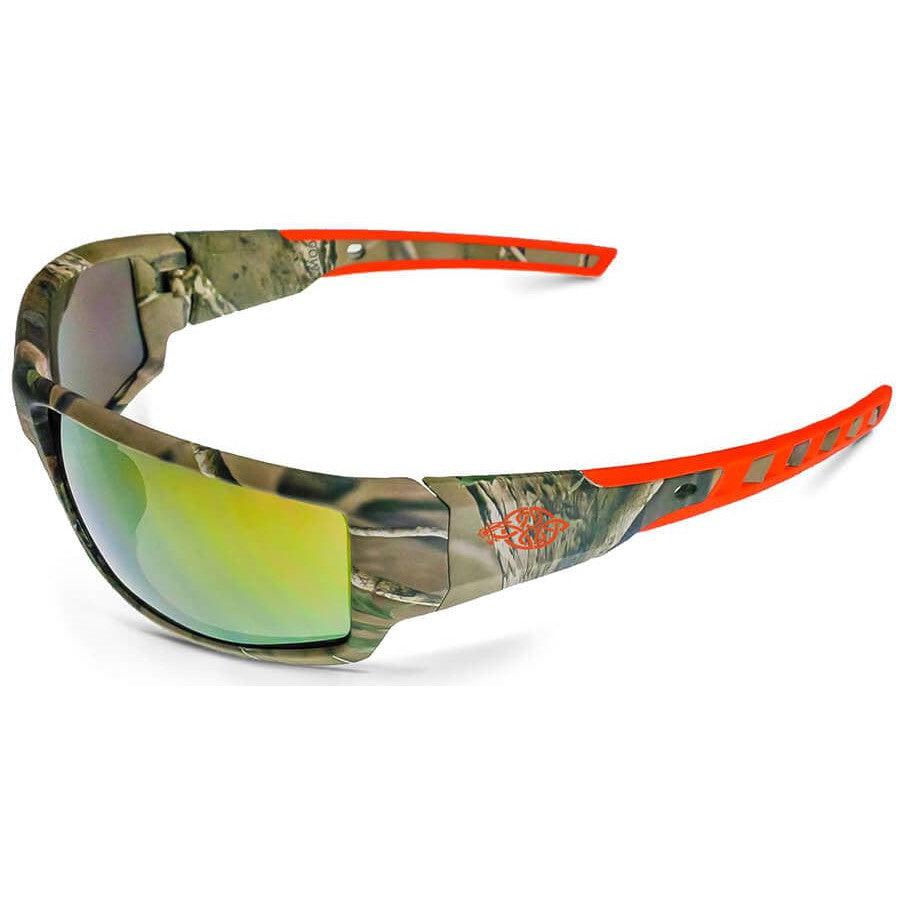Crossfire Cumulus 411432 Safety Glasses with Camo Frame and Gold Mirror Lens