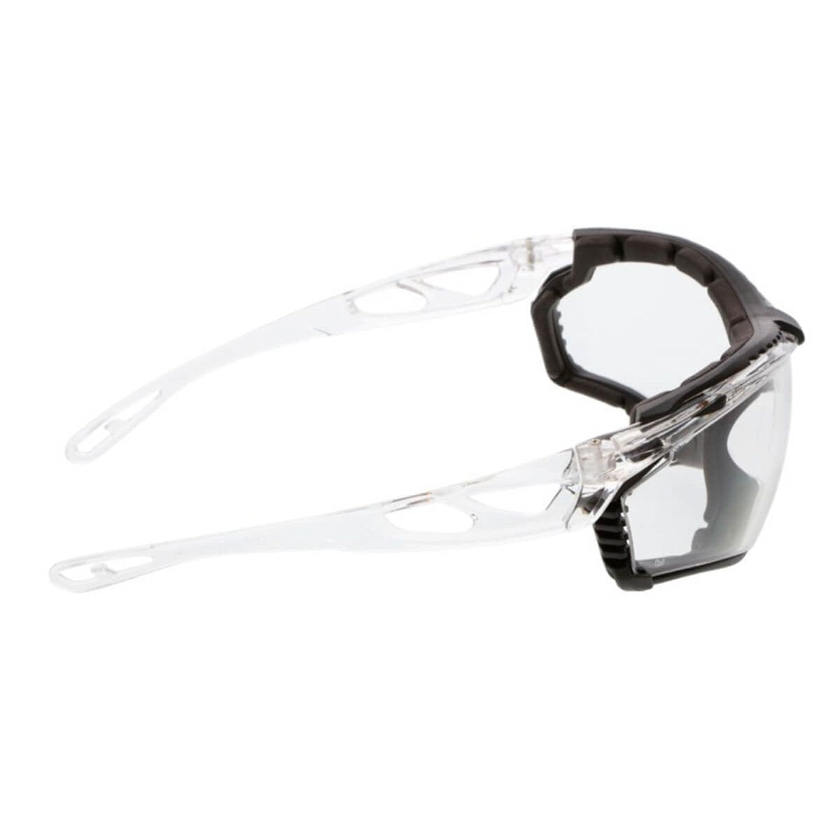 Crews Checklite CL5 Safety Glasses with Foam Gasket and Clear Anti-Fog Lens CL510PF - Side View