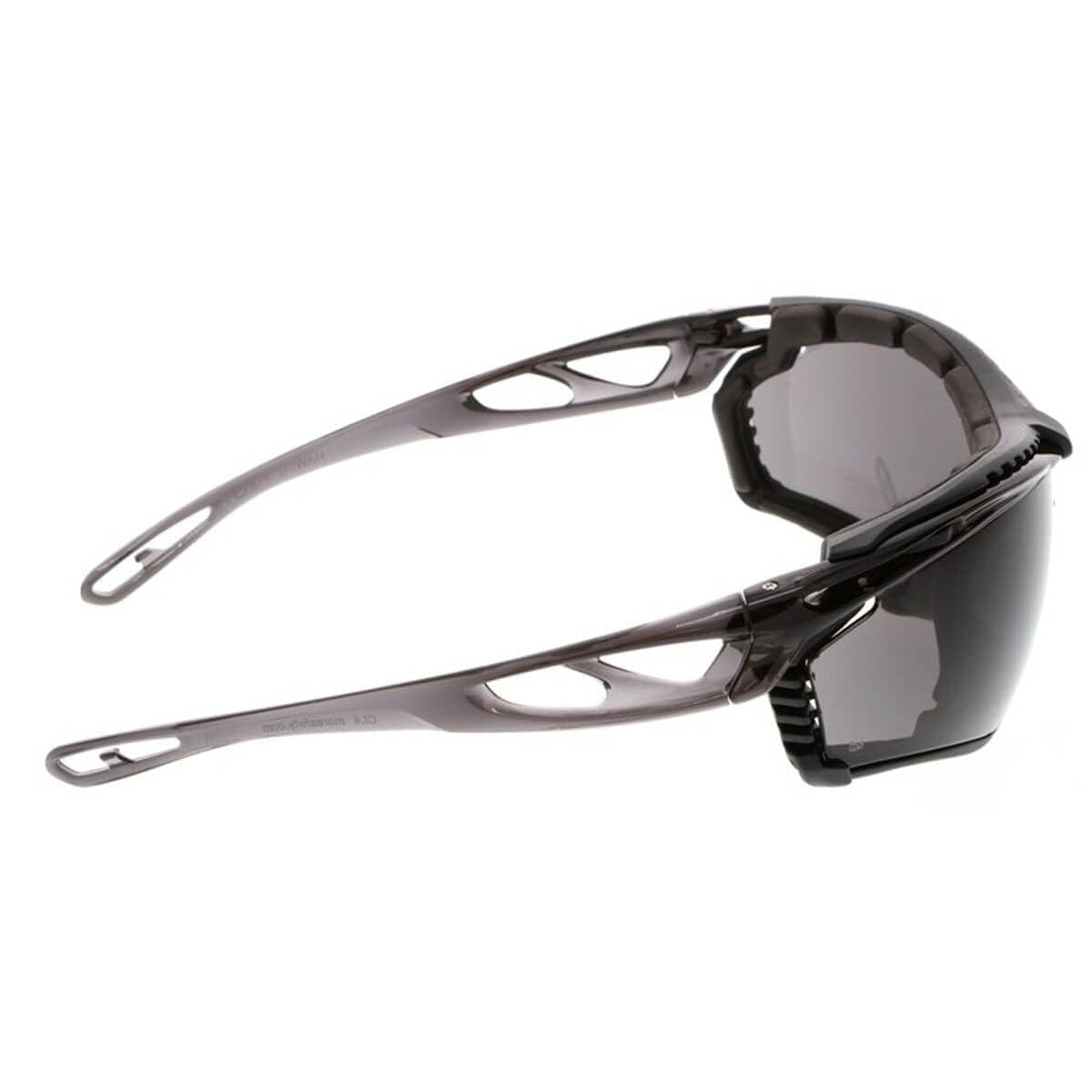 Crews Checklite CL5 Safety Glasses with Foam Gasket and Gray MAX6 Anti-Fog Lens CL512PF - Side View