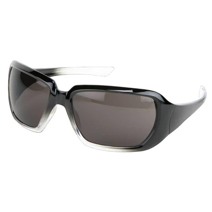Crews CR2 Women's Safety Glasses with Black Gradient Frame and Gray Lens