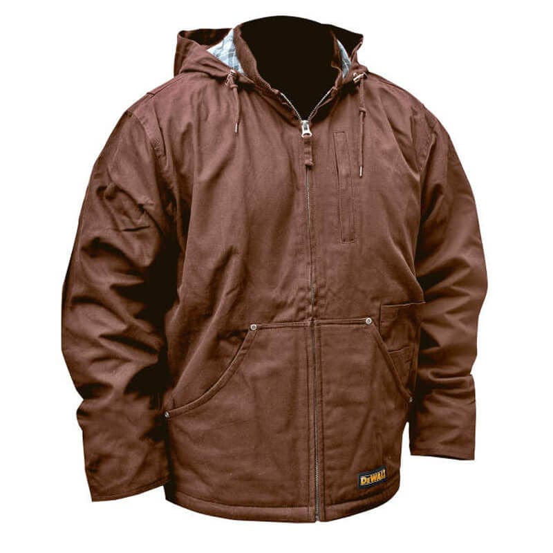 DEWALT DCHJ076ATB  Unisex Heated Heavy Duty Work Coat Without Battery - Front View