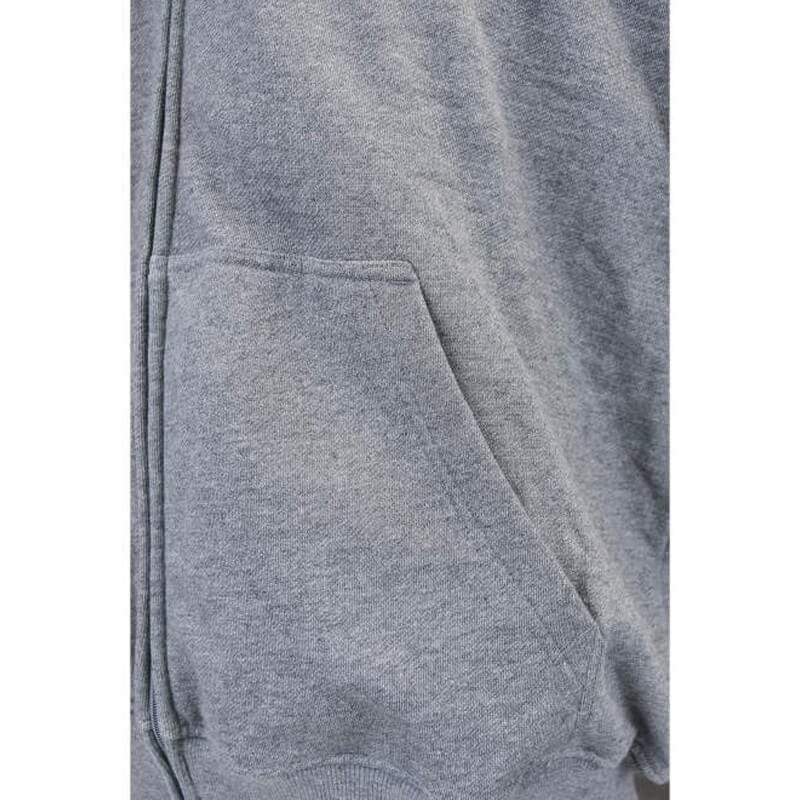 DEWALT DCHJ080B Unisex Heated French Terry Cotton Hoodie Heather Gray Without Battery - Pocket Closeup