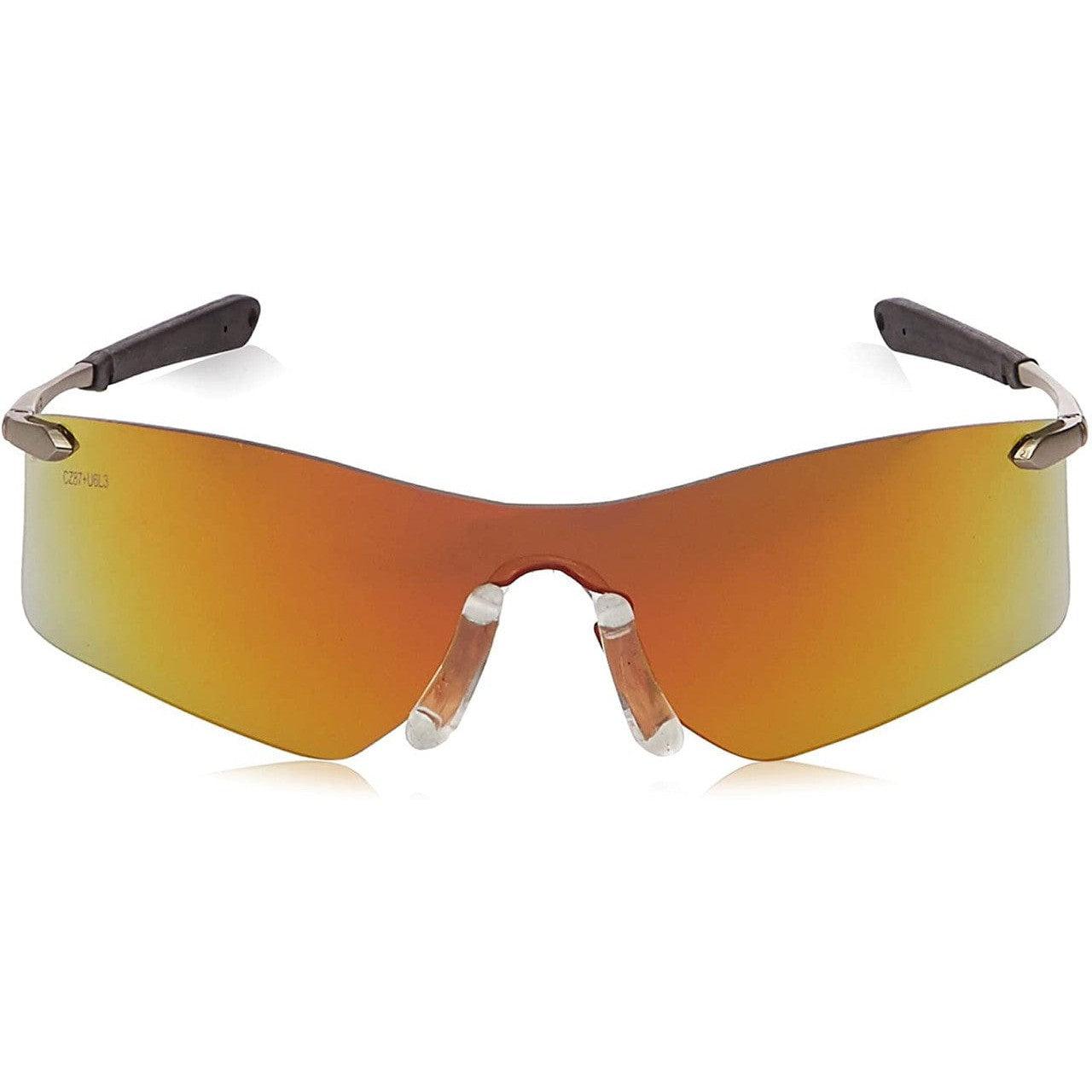 MCR Safety T411R Rubicon T4 Safety Glasses with Fire Mirror Lens front view