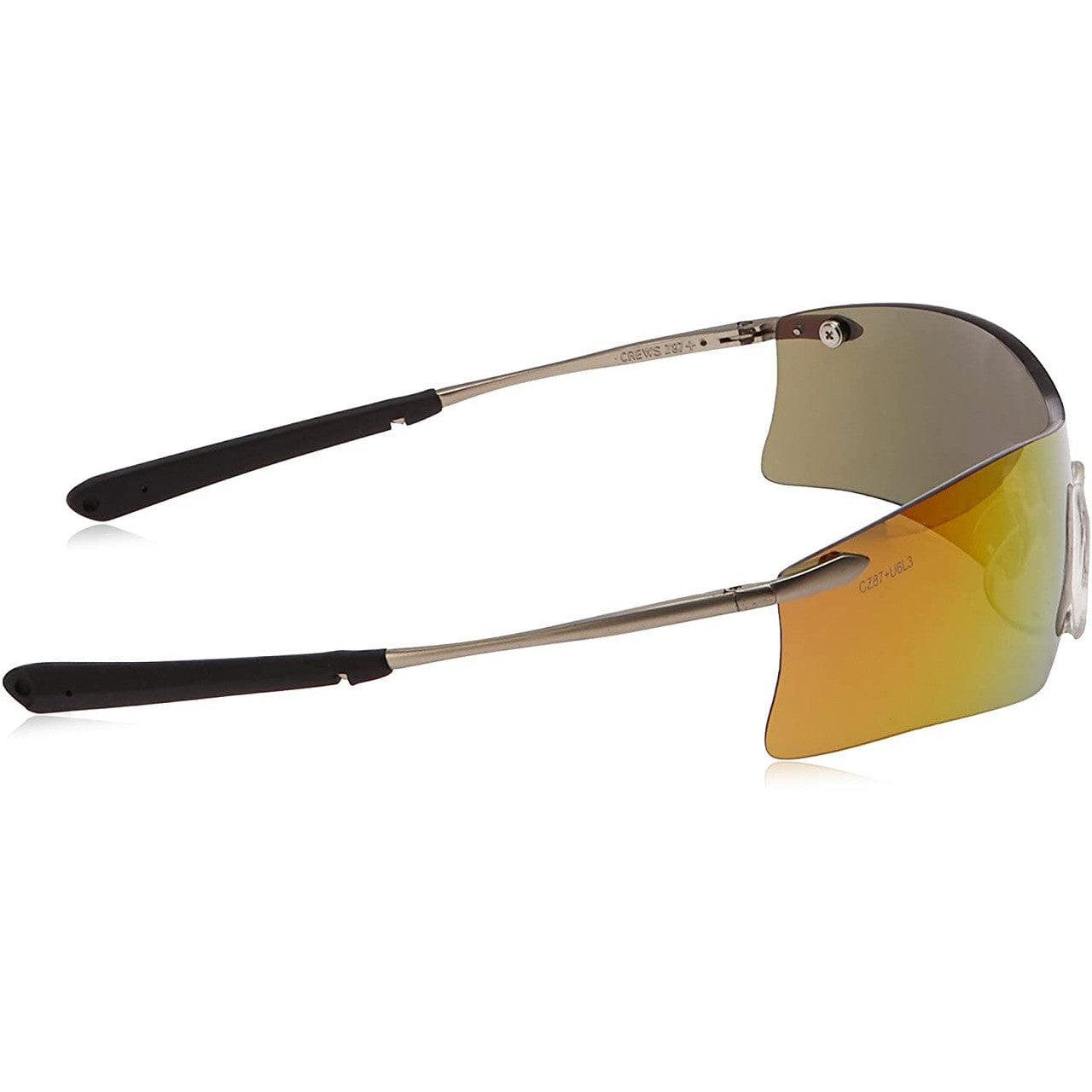 MCR Safety T411R Rubicon T4 Safety Glasses with Fire Mirror Lens right temple view
