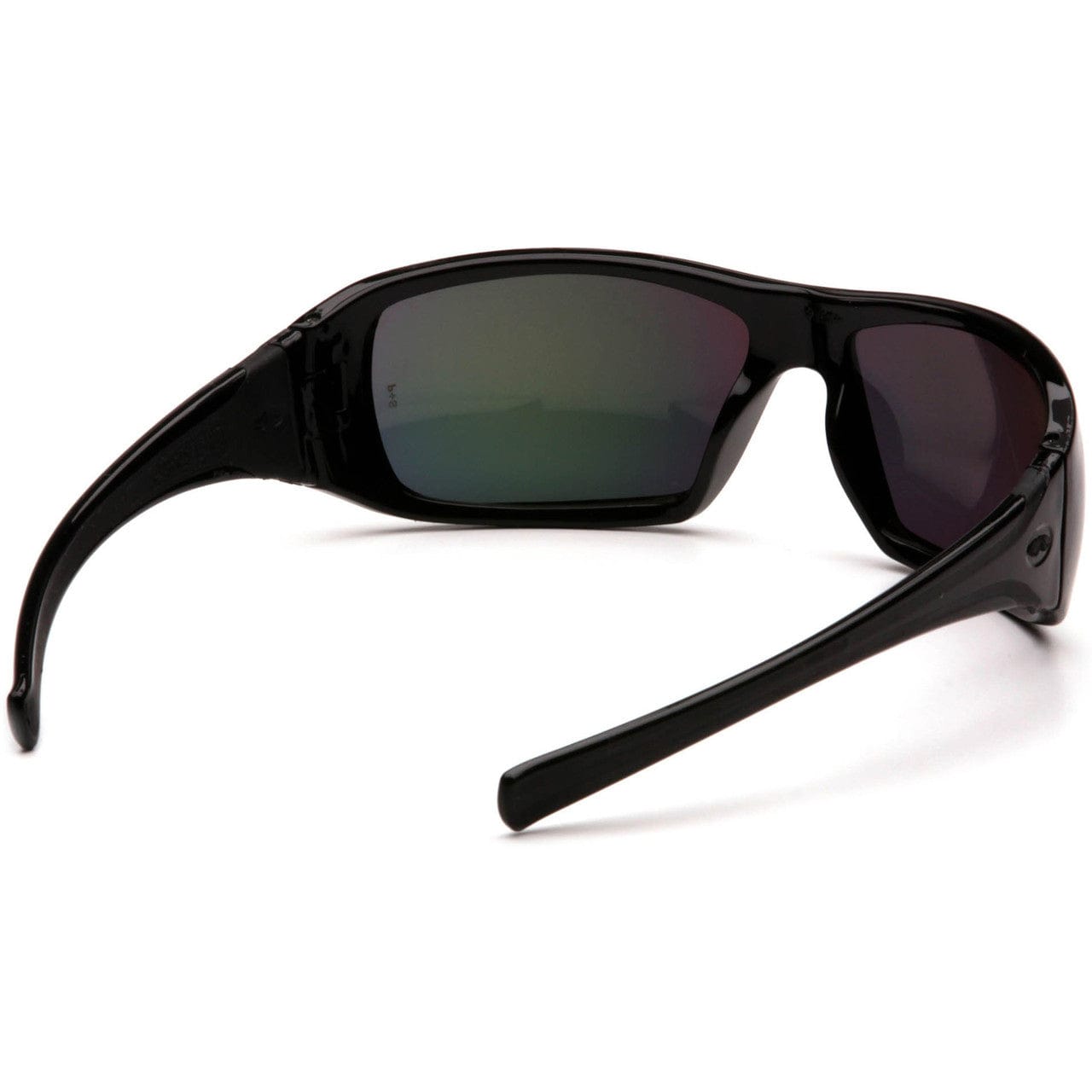 Pyramex Goliath Safety Glasses with Black Frame and Ice Orange Mirror Lens SB5645D Inside View