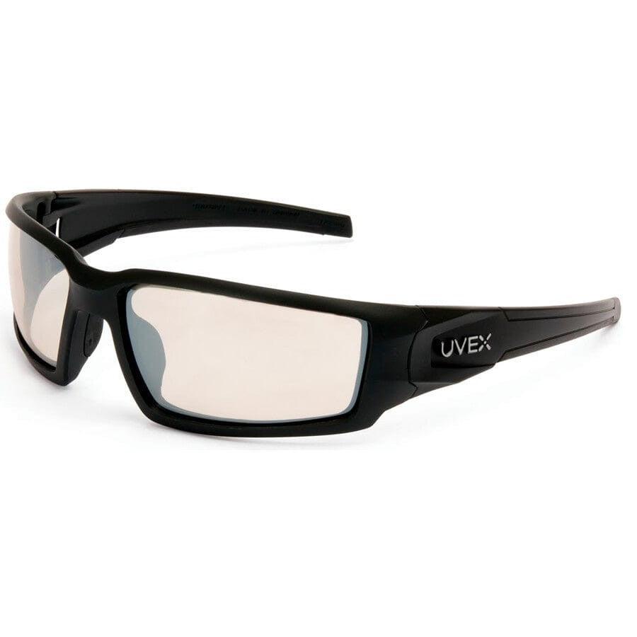Uvex Hypershock Safety Glasses with Matte Black Frame and SCT Reflect-50 Lens