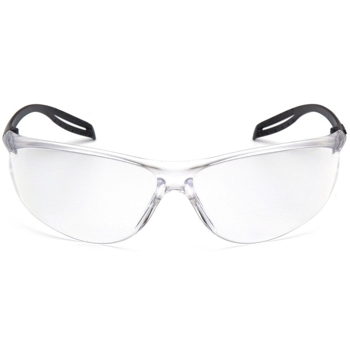Pyramex Neshoba Safety Glasses with Black Temple and Clear Anti-Fog Lens S9710ST - Front View