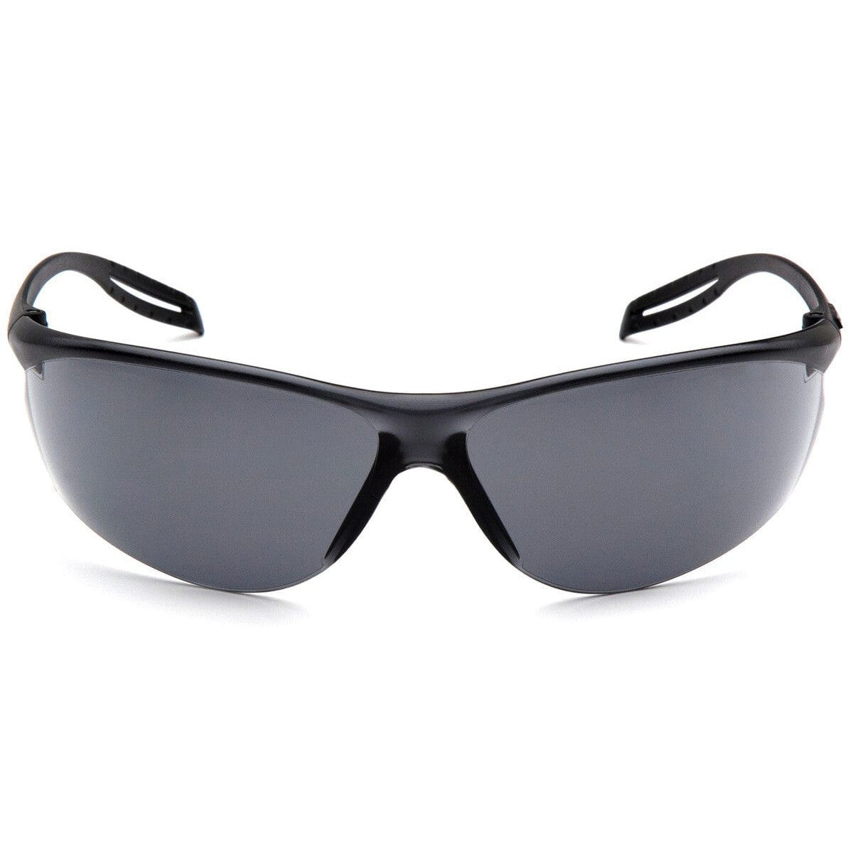 Pyramex Neshoba Safety Glasses with Black Temple and Gray H2MAX Anti-Fog Lens S9720STM - Front View