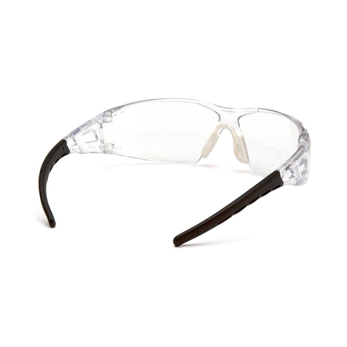 Pyramex Fyxate Safety Glasses with Clear/Black Frame and Clear Anti-Fog Lens SB10210ST - Back View