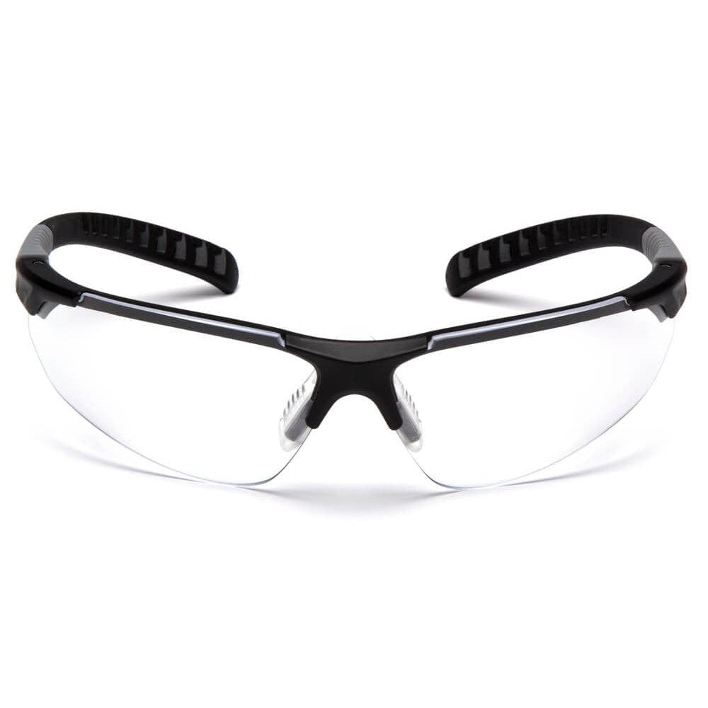 Pyramex Sitecore Safety Glasses with Black Frame and Clear Lens - Front SBG10110D
