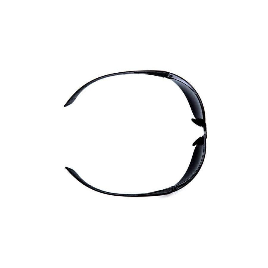 Pyramex Endeavor Plus Safety Glasses with Black/Gray Temples and Clear Anti-Fog Lens SBG9610ST - Top View