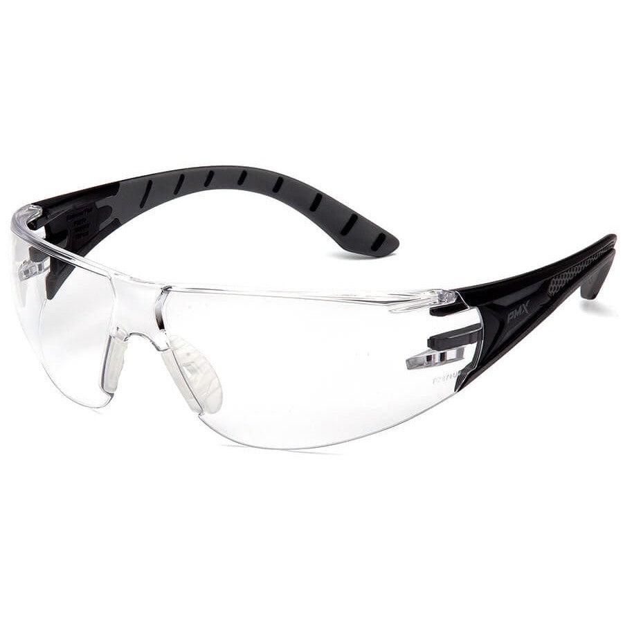 Pyramex Endeavor Plus Safety Glasses with Black/Gray Temples and Clear Anti-Fog Lens SBG9610ST