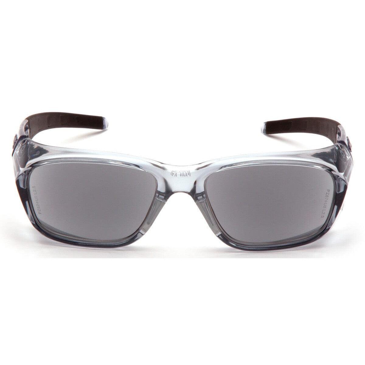 Pyramex Emerge Plus Safety Glasses with Translucent Gray Frame and Gray Full Reader Lens - Front View