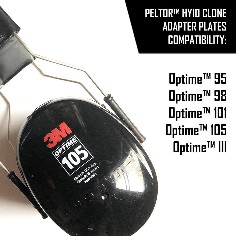 Noisefighter Sightlines Adapter Plates for Peltor Optime and Similar Headsets