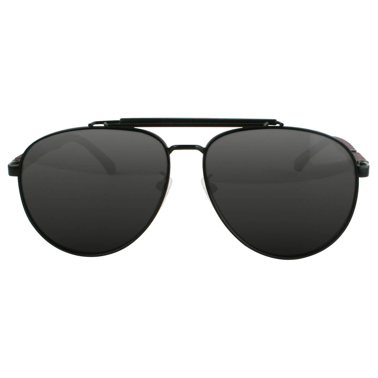 Solect Walker Aviator Sunglasses with Gray Polarized Lenses Front View
