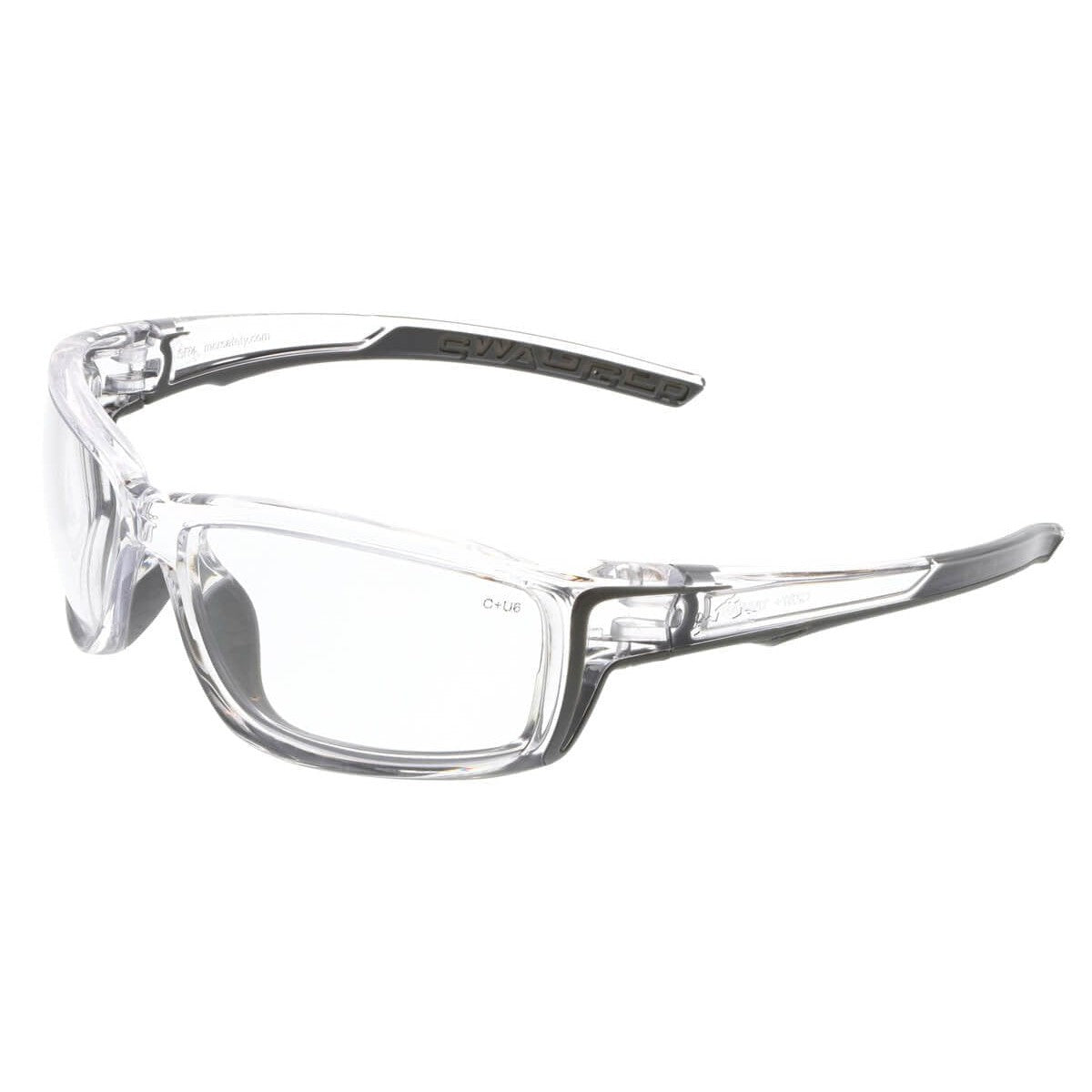 Crews Swagger SR4 Safety Glasses with Clear Frame and Clear MAX6 Anti-Fog Lens