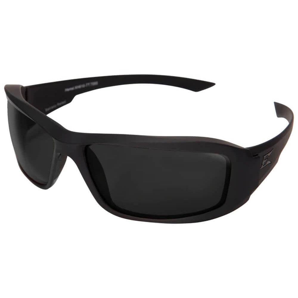 Edge Tactical Eyewear Hamel Safety Glasses with Black Thin Temple and Polarized Smoke Vapor Shield Lens