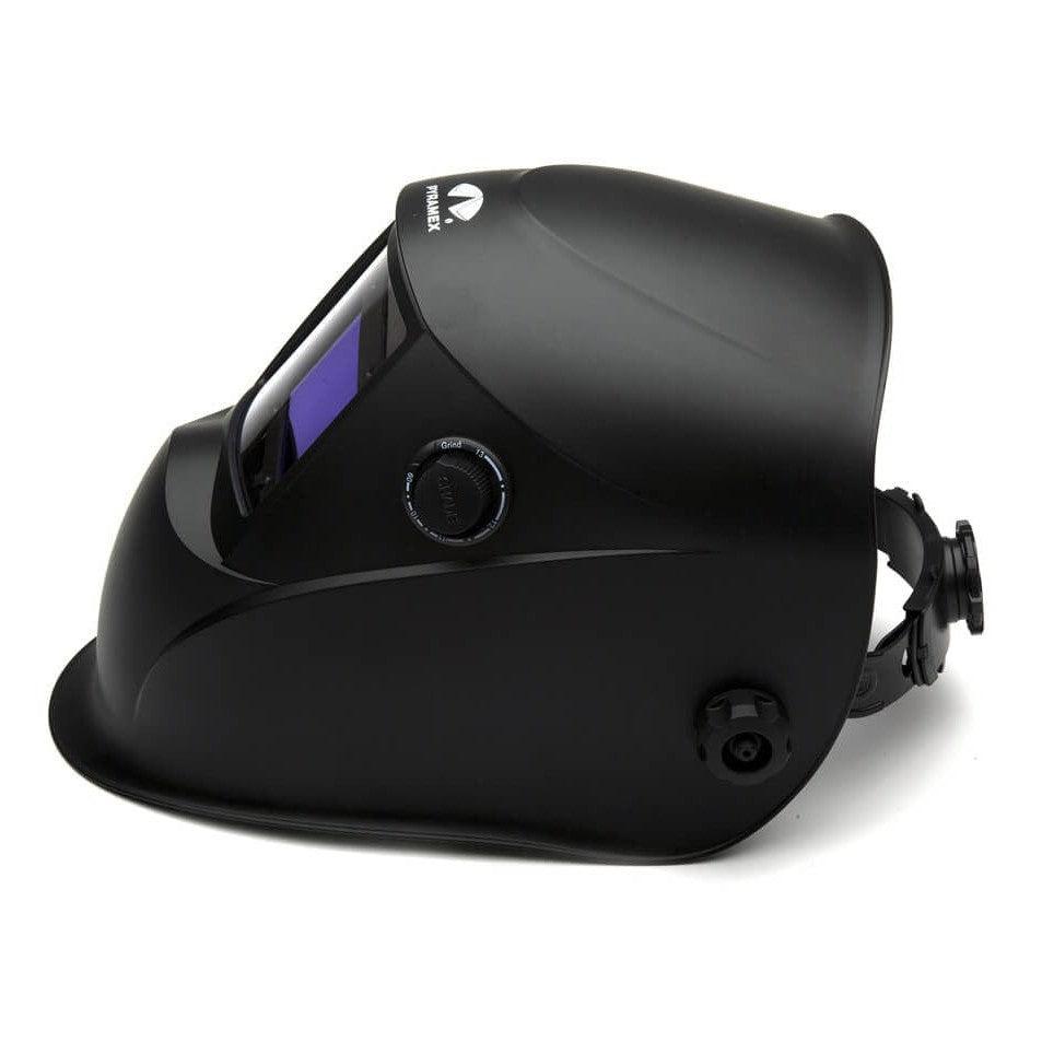 Pyramex Leadhead WHAM10 Series Auto-Darkening Welding Helmet, Matte Black - Side