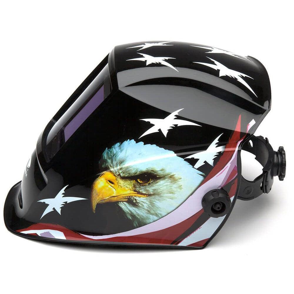 Pyramex Leadhead WHAM30 Series Auto-Darkening Welding Helmet - American Eagle - Side