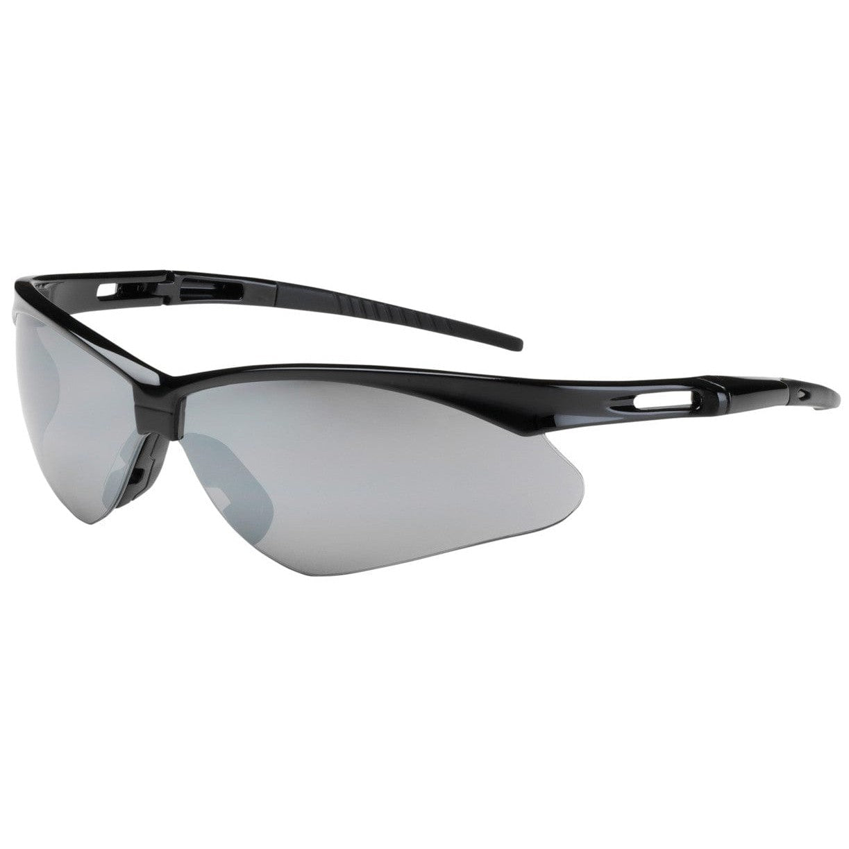 Bouton Anser Safety Glasses with Black Frame and Silver Mirror Lens 250-AN-10125