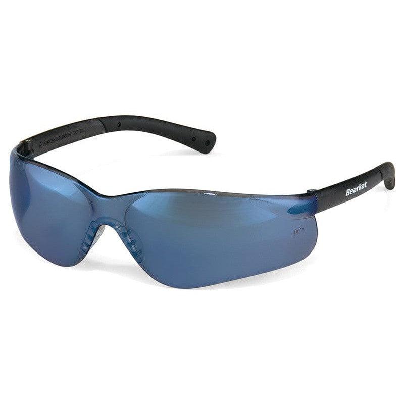 Crews Bearkat 3 Safety Glasses with Blue Mirror Lenses and Soft Gel Nose Pad