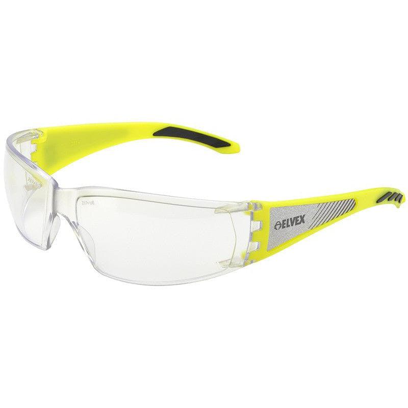 Elvex Reflect-Specs Safety Glasses with Reflect Temples, Clear Lens