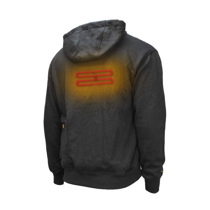DeWalt DCHJ067B Unisex Black Heated Hoodie Sweatshirt Bare Back Heat Zone